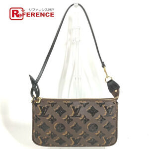 Louis Vuitton Monogram Sequin Pochette Accessoires Bag Shoulder Brown